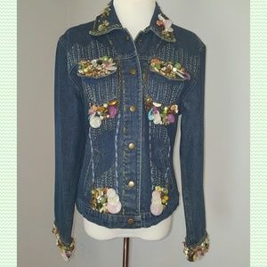 Mary Francis Embellished Denim Jacket